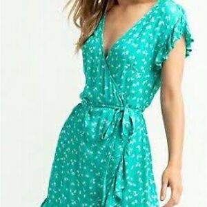 Billabong Green Floral Mini Dress